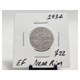 1934 5 Cents Canada