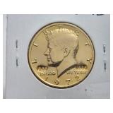 1972 US Gold Plated Kennedy Memorial Half Dollar