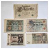 1903-1924 Old Germany Banknotes