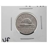 1964 Extra Waterlines Canada 5 Cents Key Date