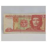 Cuba Guevara 3 Pesos Banknote