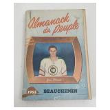 1953 Jean Beliveau Hockey Almanach du Peuple