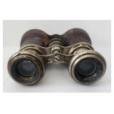 Antique Binoculars Brass & Leather