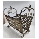 Magazine Stand Solid Metal Vintage