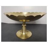 Solid Brass Double Dragon Bowl 8' Engraved Etched