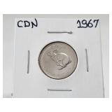 1967 1867 Centennial 5 Cents Specimen Rabbit