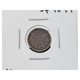 1894 Silver 5 Cents Canada Victoria