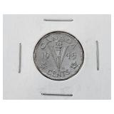1945 Nickel 5 Cents Victory Good Lustre
