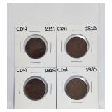 1917 1978 1919 1920 Large Cent Canada