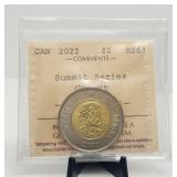 2022 $2 Summit Series Hockey Color ICCS MS64