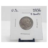 US 1936 Buffalo Nickel 5c