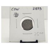 1893 Silver 5 Cents Canada