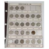 Canada Nickel 5c Set in Album 1922-1992