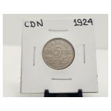 1924 5 Cents Canada