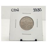 1930 5 Cents Canada