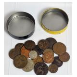 Old Beaver Tin with British Coins