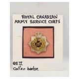 Royal Canadian Army Service Corps Badge