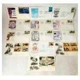 US Lot of 14 FDCs Covers with Stamps