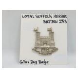 Loyal Suffolk Hussains Badge