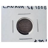 1888 Silver 5 Cents Canada Victoria