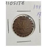 1941 Cent Canada Etched