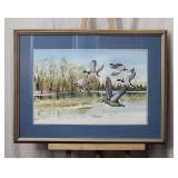 Original Water Paint Painting w/Glass Frame 24x32