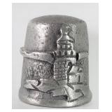 Thimble Rawcliffe Pewter Sewing Signed