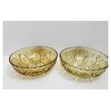 Amber Glass Serving Bowl 8' (2x)