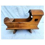 Wooden Baby Rocking Cradle W:26'