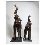 Elephant Sculptures (2x)