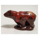 Ceramic Bear Statue Brown & Orange McMaster Canada