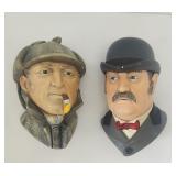Bossons Chalkware Heads Congleton (2x) lot