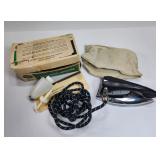 Spray Steam & Dry Travel Iron with Box - vintage