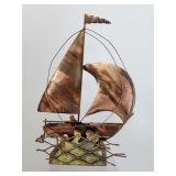 Metal Sailboat Music Box