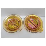 Glass Divided Relish Dish(2x)8' Killarney Marigold