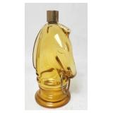AVON Amber Glass Horse Perfume Bottle 1970s