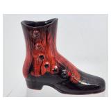 Pottery Boot Planter Red Evangeline Canada