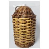 Wicker Stoneware Jug 13' White Pottery