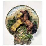 Horse Plate 3D Decor w/Stand