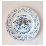 'Happy Anniversary' Wedding Anniversary Plate