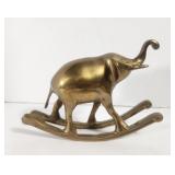 Brass Rocking Elephant Figurine