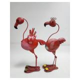 Pink flamingos (2x) Metal H:10'