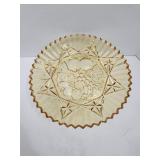 Amber Round Serving Tray 11' Cake Fruit Theme