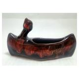 Indian Native American Canoe Pottery Brown