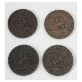 Bank of Upper Canada One-Half Penny 50, 52, 54,57