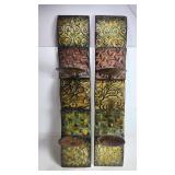 Metal Wall Art 2 Pieces 24' Candle Holders