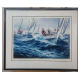 Claus Heinecke Lithography Frame 33.5 x 27.5 w/CoA