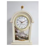 Clock Desk Painter of Light Thomas Kinkade Cottage