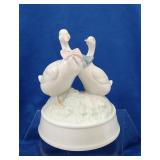 Otagiri Japan Porcelain Geese Music Box 'True Love