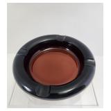 Brown Glass Round Ashtray